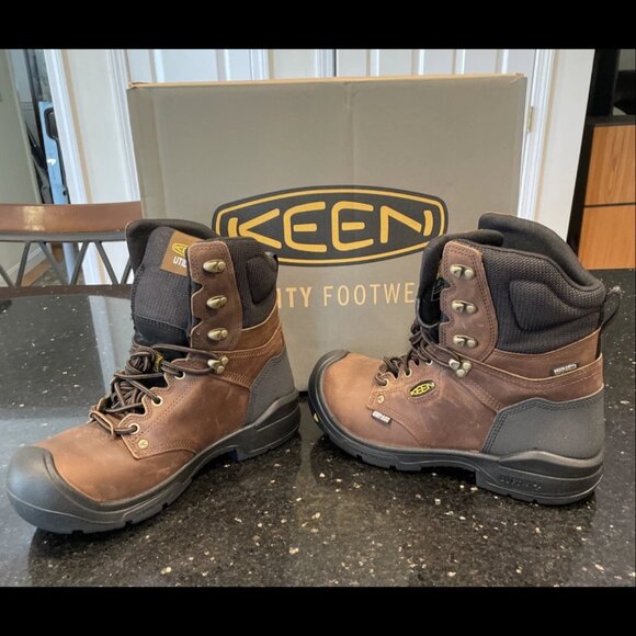 Keen 1026488 8″ Independence Dark Earth/Black Carbon Fiber Toe WP Work Boot 8D main image 11